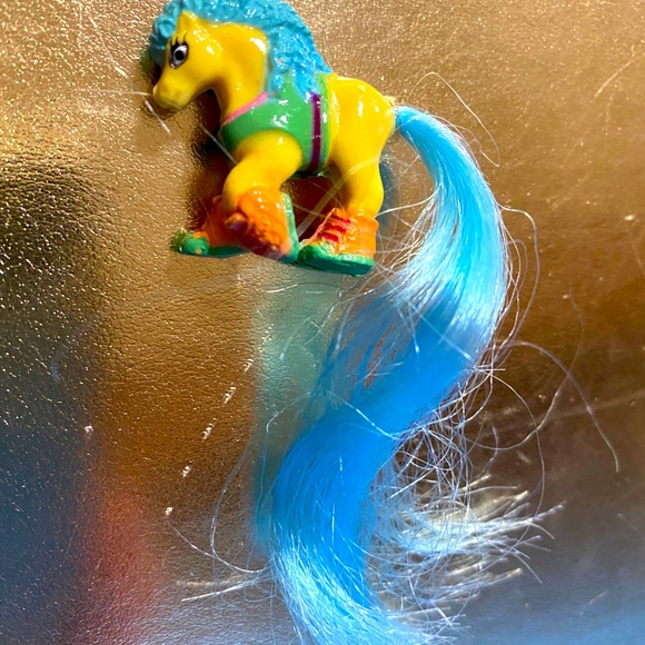 LITTLE BEAUTIES PONIES VTG 1988 TINY PONIES WITH BRUSHABLE LONG HAIR SET OF 5 - Picture 4 of 8